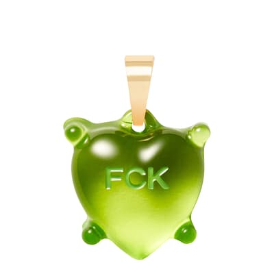 Lime Dilemma FCK Heart Pendant