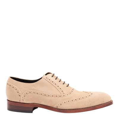 Beige Leather Grant Brogue 