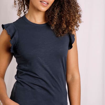 Navy Jasmin Cotton T-Shirt