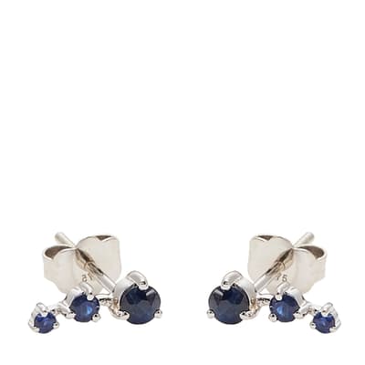 White Gold Ambroise Sapphire Earrings