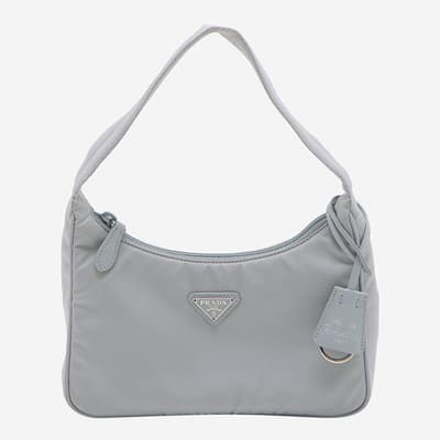 Light Grey Prada Re-Edition 2000 Re-Nylon Shoulder Bag 