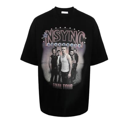 Black Nsync Final Tour Cotton T-Shirt