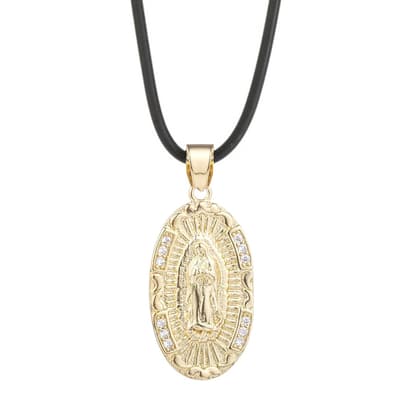 18K Gold Religious Embelisshed Necklace