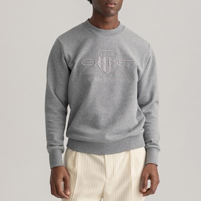 Grey Reg Tonal Shield Cotton Sweatshirt