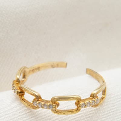 Gold Chain Ring 