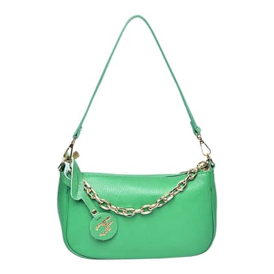 Green Italian Leather Handbag
