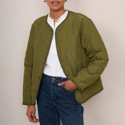 Khaki Reversible Quilted Jacket