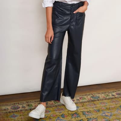 Black Jules Faux Leather Trousers