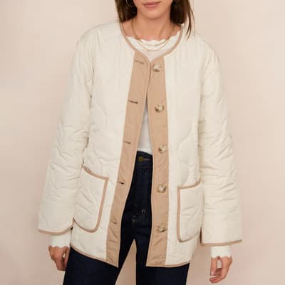Ivory Bria Quilted Jacket
