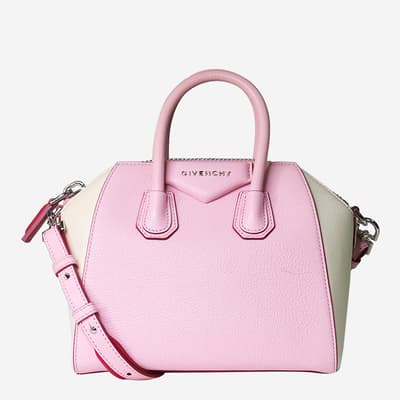 Pink Givenchy Antigona Leather Shoulder Bag