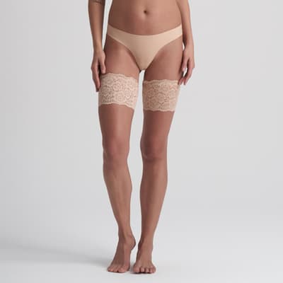 Beige Thigh Band Lace