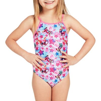 Pink Yaroomba Floral Girls Swimsuit