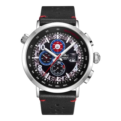 Men's Gamages Of London Black Target Racer Automatic Watch 45mm