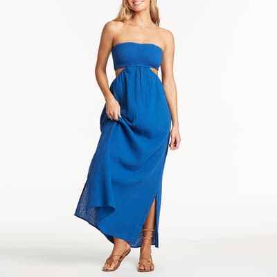 Blue Sunset Bandeau Maxi Dress