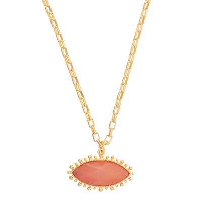Pink Quartz Pendant Necklace