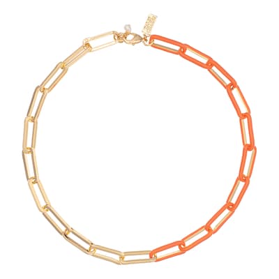 Orange Chain Necklace DUO
