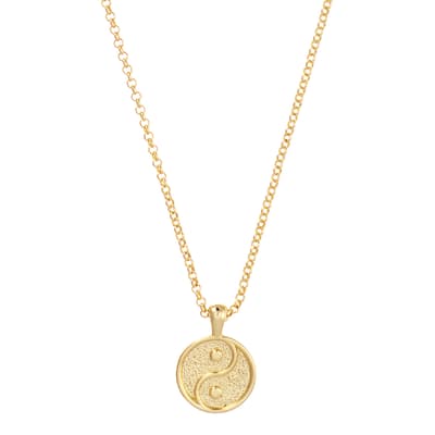 Gold Yin Yang Pendant Necklace