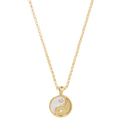 Gold/ Silver Yin Yang Pendant Necklace DUO