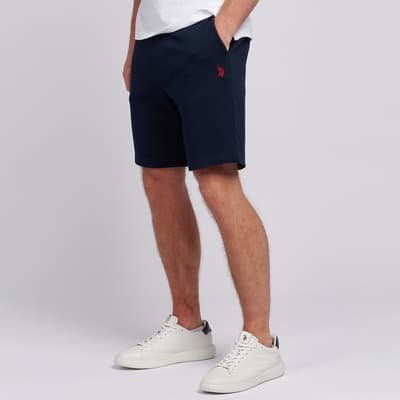 Navy Cotton Jogger Shorts