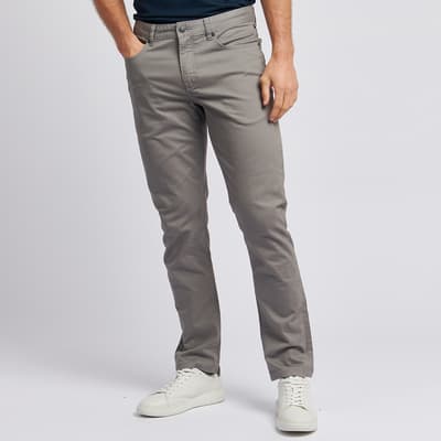 Grey Core Cotton Blend Trousers