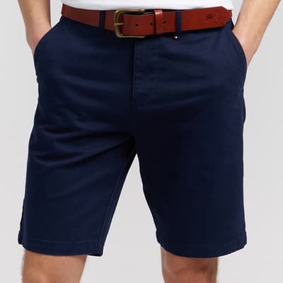 Navy Heritage Cotton Blend Chino Shorts