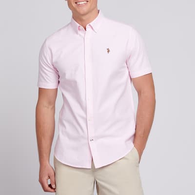 Pink Short Sleeve Oxford Cotton Shirt