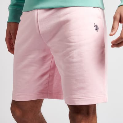Pale Pink Drawstring Cotton Shorts