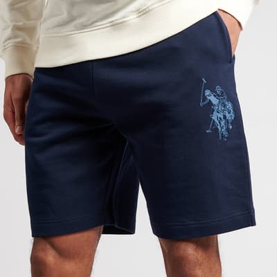 Navy Drawstring Cotton Shorts