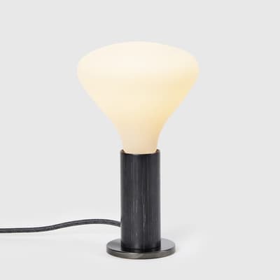 Blackened Oak Knuckle Table Lamp with Noma