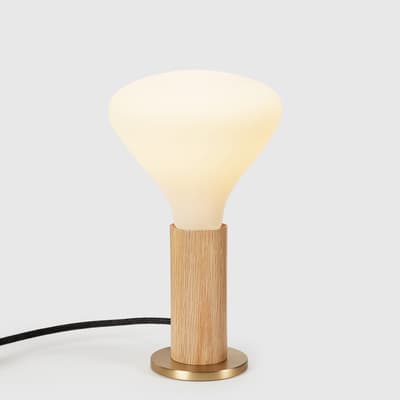 Oak Knuckle Table Lamp with Noma