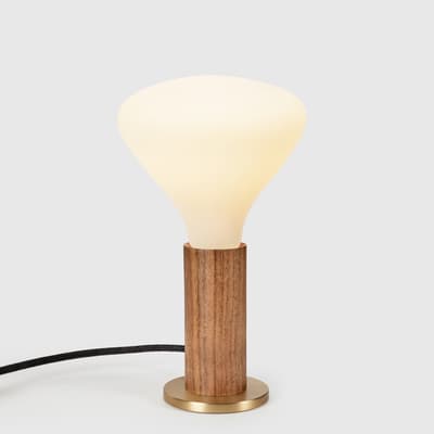 Walnut Knuckle Table Lamp with Noma