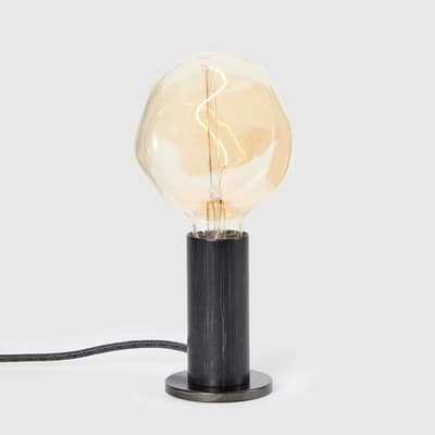 Blackened Oak Knuckle Table Lamp with Voronoi I