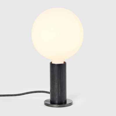 Blackened Oak Knuckle Table Lamp with Sphere IV