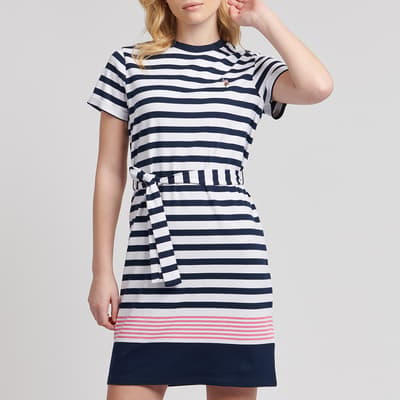 Navy Stripe T-Shirt Cotton Dress