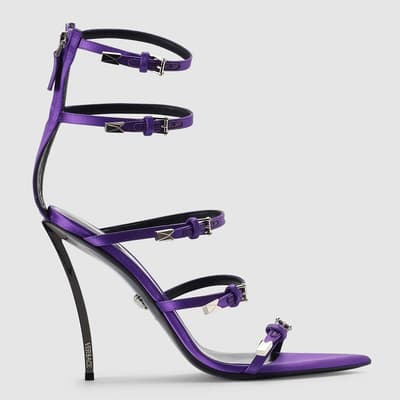 Purple Pinpoint Heeled Sandals