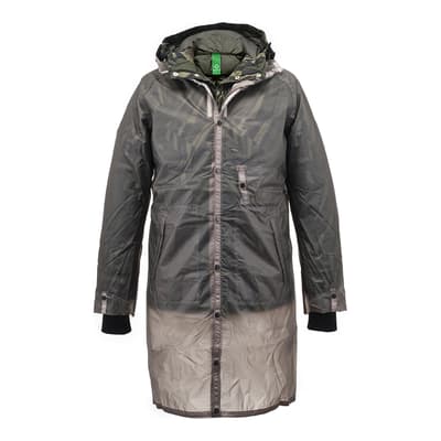 Grey 3/4 Length Translucent Jacket