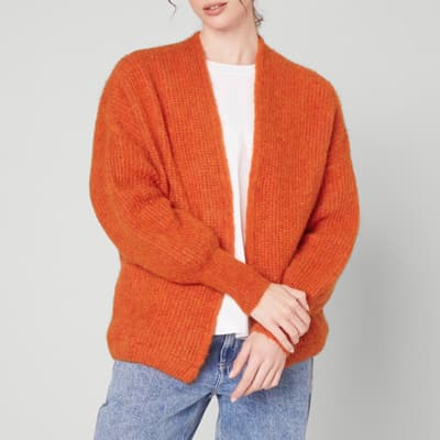 Orange East Wool Blend Cardigan