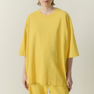 Yellow Laweville Oversized Cotton T-Shirt