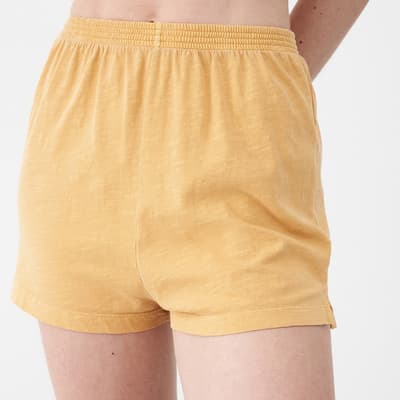 Mustard Lamy Cotton Shorts