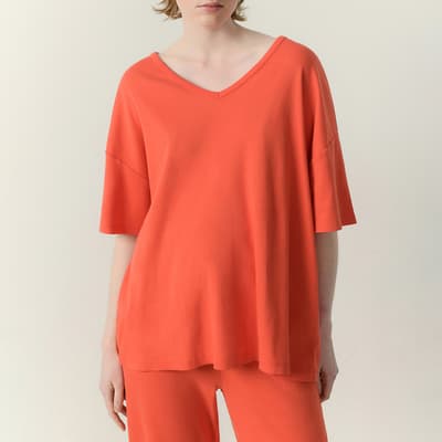 Coral Zelym Cotton Blend T-Shirt