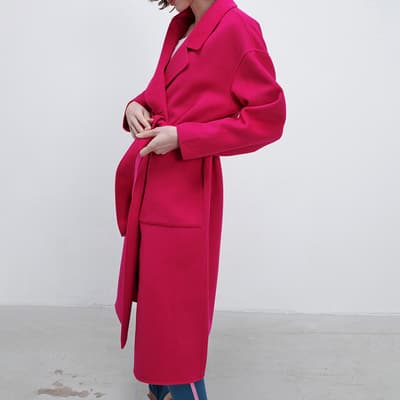 Pink Dadoulove Wool Blend Coat