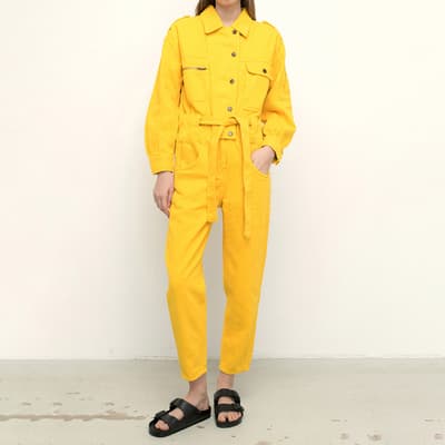 Yellow Tineborow Cotton Jumpsuit
