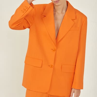 Orange Tabinsville Wool Blazer