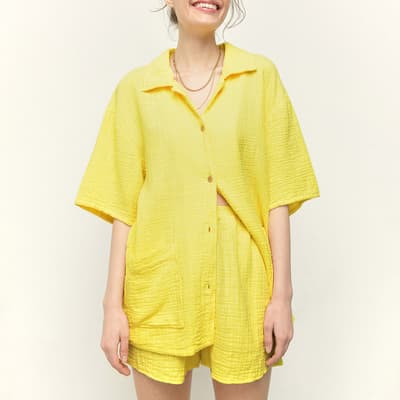 Yellow Oyobay Cotton Shirt