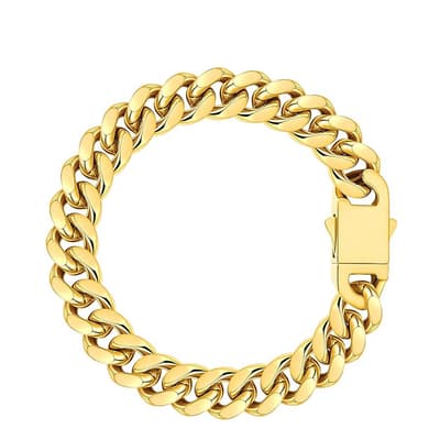 18K Gold Polished Link Bracelet