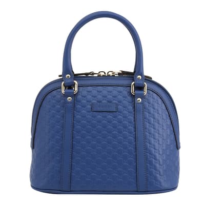 Blue Gucci Microguccissima Top Handle Bag
