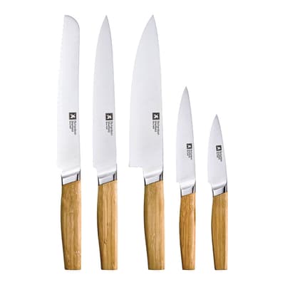 Nomad 5pc Knife Block - Wooden - Magnetic