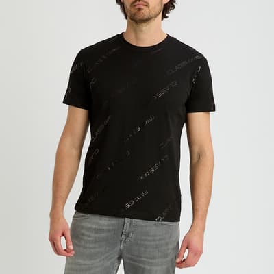 Black/Black Monogram Print T-Shirt
