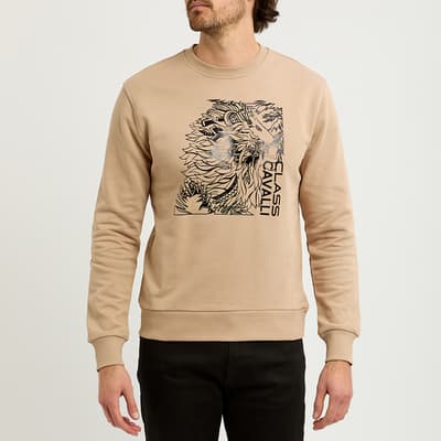 Camel Crew Cotton Sweatshirt