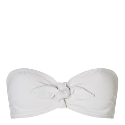 White Antibes Bow Bandeau Top 